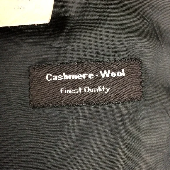 Wexmann London Cashmere Wool Overcoat Mens 50 Reg Blue Long Classic Lined - Picture 3 of 15